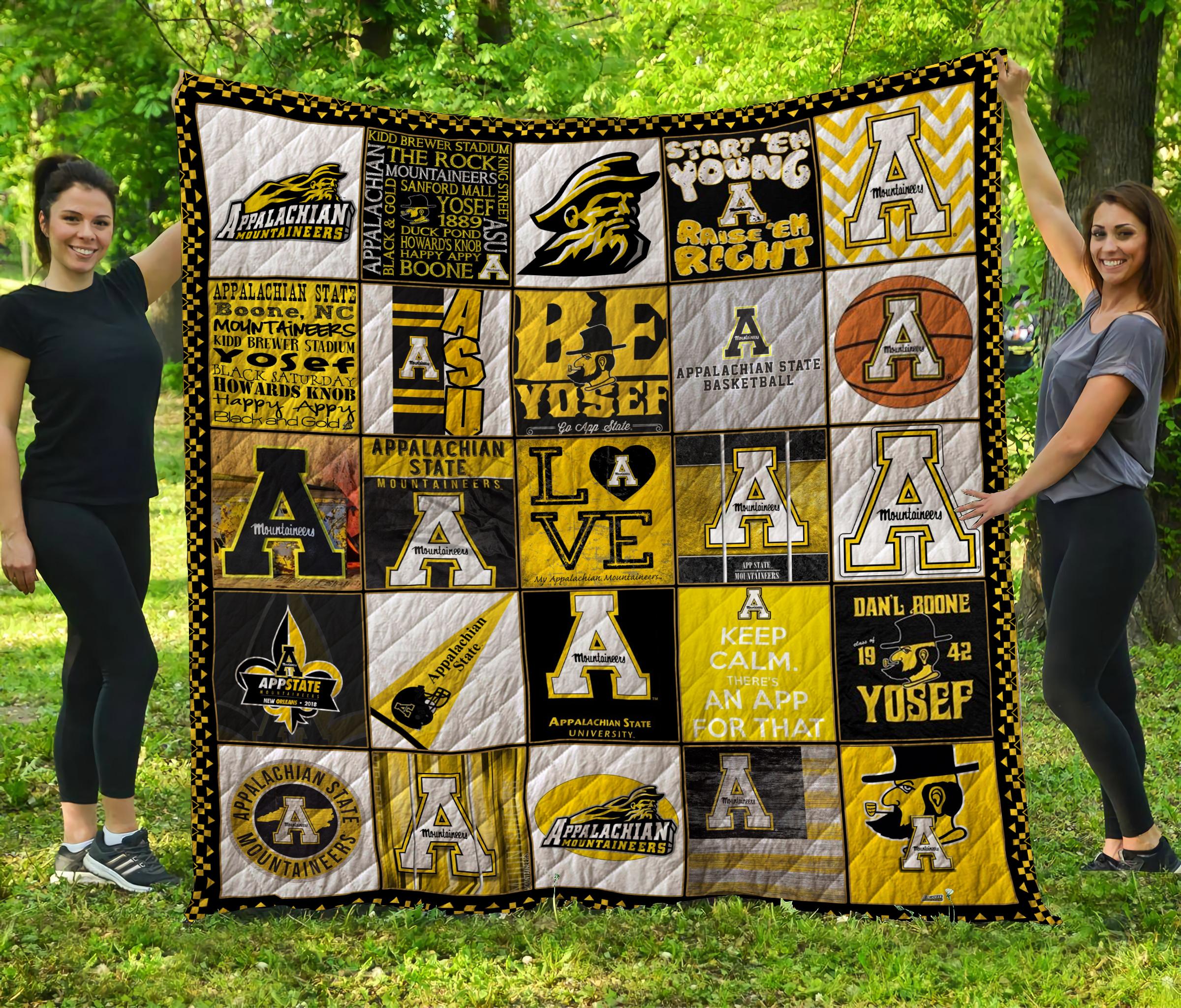 Appalachian State Mountaineers Quilt Blanket DUP