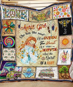 April Girl Hippie Quilt Blanket Bedding Set for Home Décor