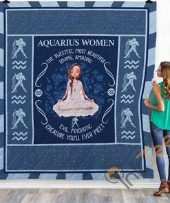 Aquarius Horoscope Quilt Blanket Bedding Set