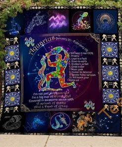 Aquarius Quilt Blanket Bedding Set With Pillowcase Option