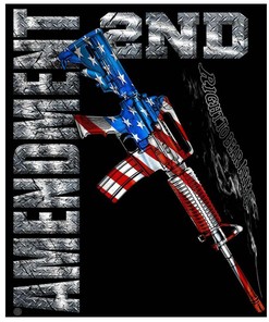 Ar15 2Nd Amendment Quilt Blanket Bedding Set for Home Décor