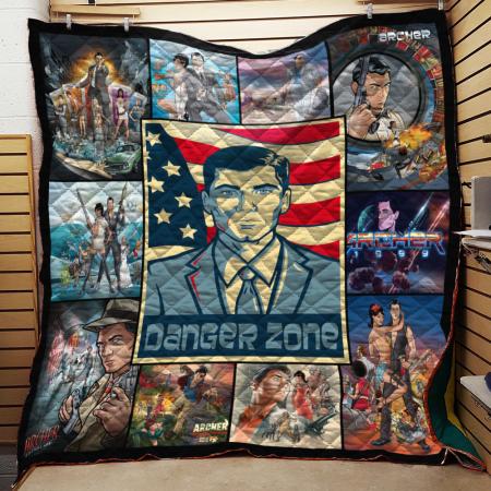 Archer Danger Zone Collage Quilt Blanket Bedding Set