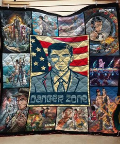 Archer TV Show Danger Zone Collage Personalized Quilt Blanket Bedding Set
