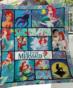 Ariel The Little Mermaid Blanket Cartoon Disney Princess Gift For Fans Quilt