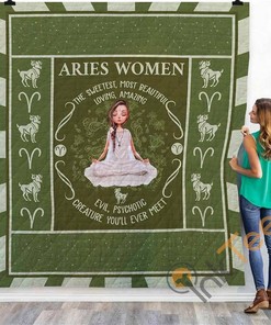 Aries Horoscope Aries Woman The Sweetest Most Beautiful Loving Amazing Quilt Blanket Bedding Set
