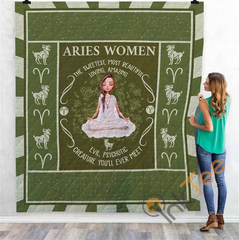Aries Horoscope Aries Woman The Sweetest Most Beautiful Loving Amazing Quilt Blanket Bedding Set