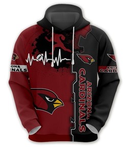 Arizona Cardinals 3D All Over Print Zip Hoodie for Nfl Fans