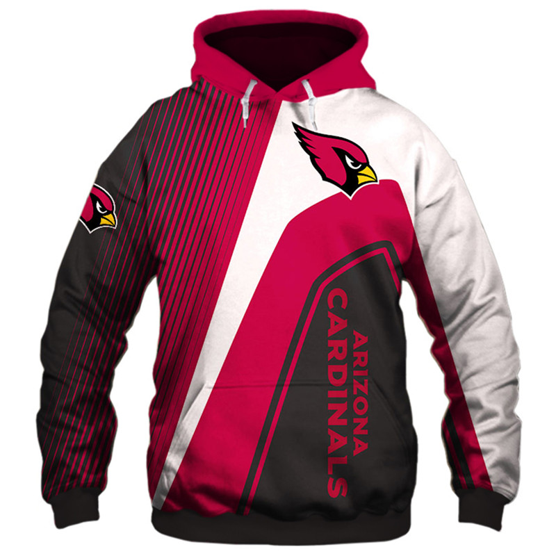 Arizona Cardinals 3D Hoodie Zipper Zip Hoodie Pullover Nfl Football