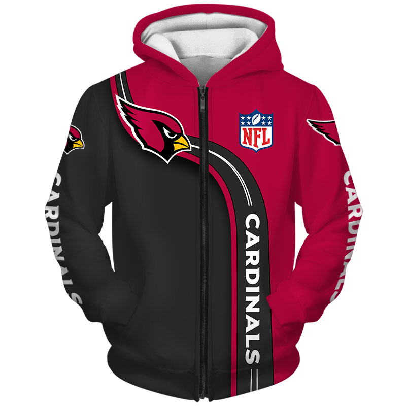Arizona Cardinals Hoodie 3D Cute Zip Hoodie Pullover Gift for Fans - Image 2