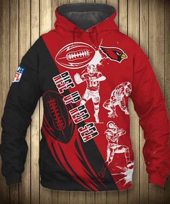 Arizona Cardinals Hoodie 3D Design Cartoon Player Cute Zip Hoodie