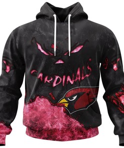 Arizona Cardinals Hoodie 3D Devil Eyes Gift for Fans