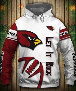 Arizona Cardinals Hoodie 3D Graphic Balls Zip Hoodie Pullover