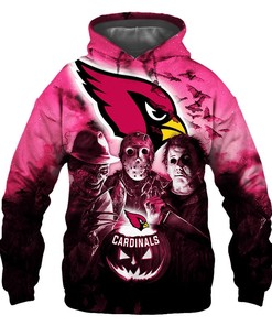 Arizona Cardinals Hoodie 3D Halloween Horror Night Gift for Fans
