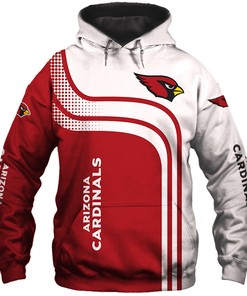 Arizona Cardinals Hoodie 3D One Way Zip Hoodie