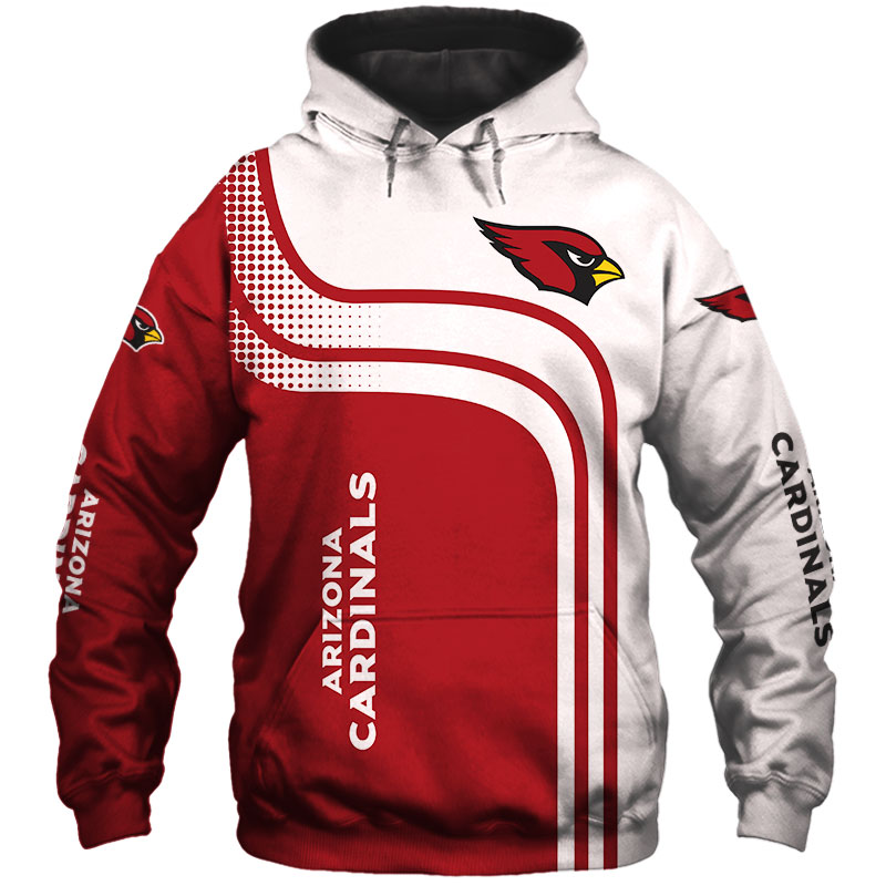 Arizona Cardinals Hoodie 3D One Way Zip Hoodie
