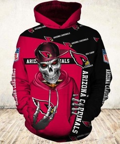 Arizona Cardinals Hoodie 3D Zip Hoodie Cute Death Gifts for Fans