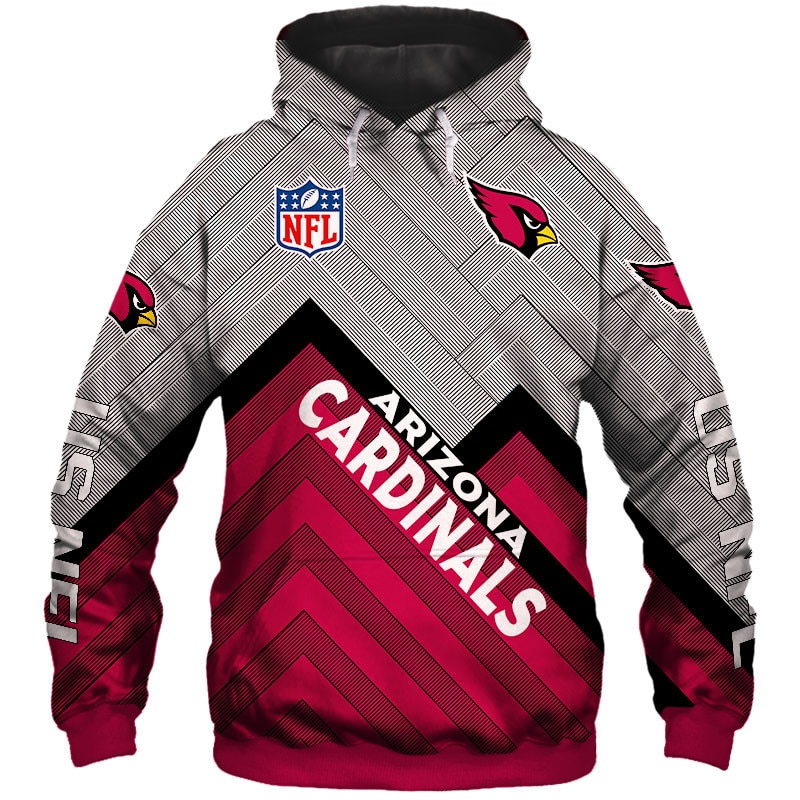 Arizona Cardinals Hoodie 3D Zip Hoodie Pullover Size S-5Xl