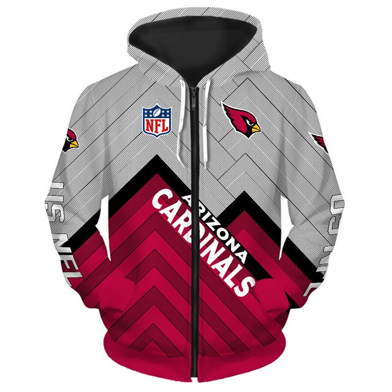 Arizona Cardinals Hoodie 3D Zip Hoodie Pullover Size S-5Xl - Image 2