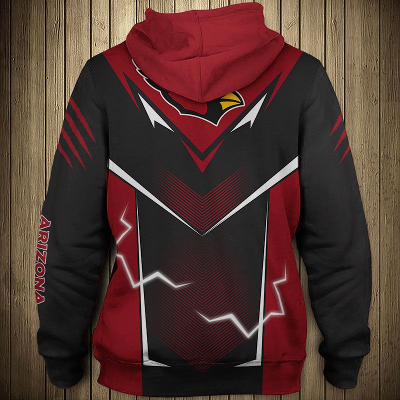 Arizona Cardinals Hoodie Lightning Graphic Gifts for Fans - Image 2