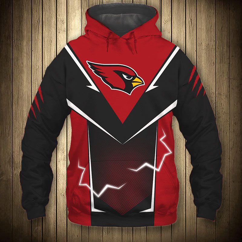 Arizona Cardinals Hoodie Lightning Graphic Gifts for Fans - Image 3