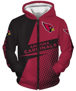 Arizona Cardinals Hoodie Longsleve Zip Hoodie for Fan