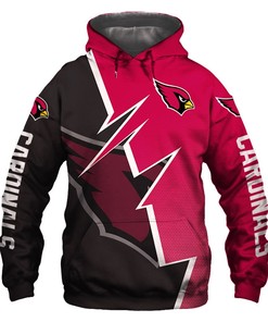 Arizona Cardinals Hoodie Zigzag Graphic Zip Hoodie Pullover Gift for Fans