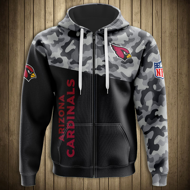 Arizona Cardinals Military Hoodie 3D Zip Hoodie 3D Zip Hoodie Long Sleeve New Season - Image 3