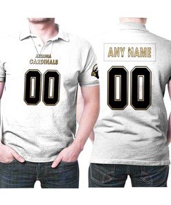 Arizona Cardinals Nfl American Football Team Logo White 100th Season Golden Edition 3d Desiged Allover Custom Gift For Arizona Fans Polo Shirt