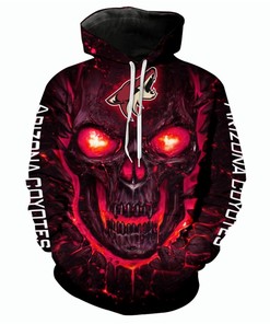 Arizona Coyotes Halloween Hoodie 3D Skulls Pullover Nhl