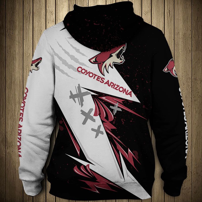 Arizona Coyotes Hoodie 3D Thunder Design Pullover Nhl - Image 2