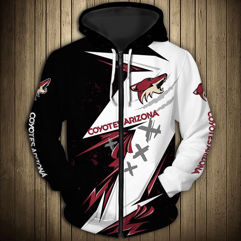 Arizona Coyotes Hoodie 3D Thunder Design Pullover Nhl - Image 3