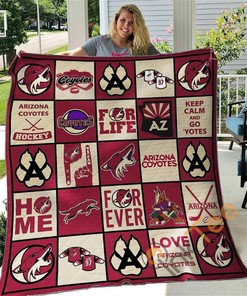 Arizona Coyotes Quilt Blanket Bedding Set