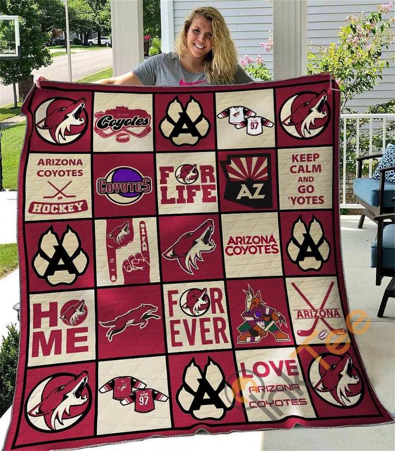 Arizona Coyotes Quilt Blanket Bedding Set