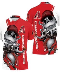 Arizona Diamondbacks Jack Skellington And Zero Polo Shirt All Over Print Shirt 3d T-shirt