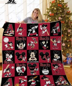 Arizona I Am On D-backs Mickey Quilt Blanket Bedding Set