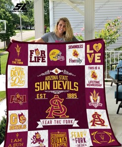 Arizona State Sun Devils EST 18Quilt Blanket Bedding Set
