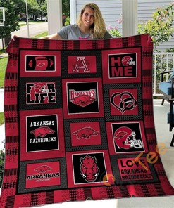 Arkansas Razorbacks 1 Quilt Blanket Bedding Set