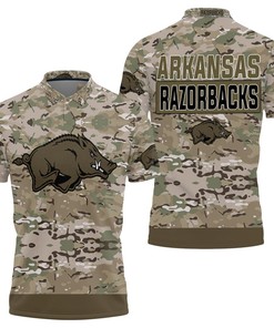 Arkansas Razorbacks Camo Pattern 3d Jersey Polo Shirt All Over Print Shirt 3d T-shirt
