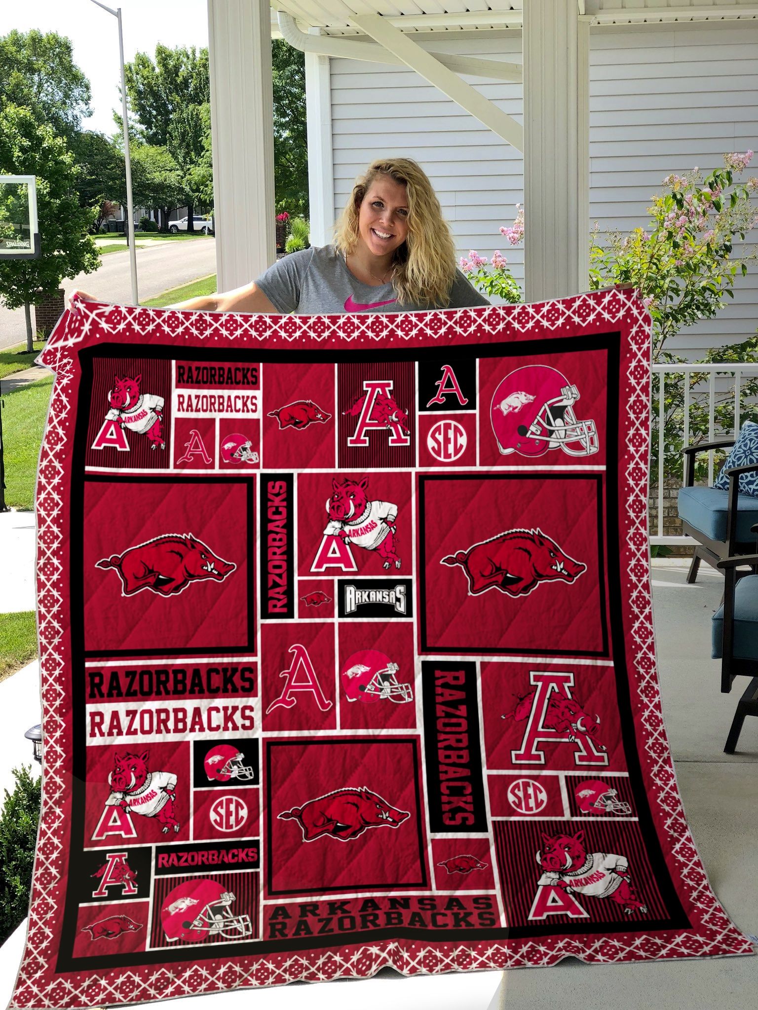 Arkansas Razorbacks Collected Ncaa Quilt Blanket Bedding Set