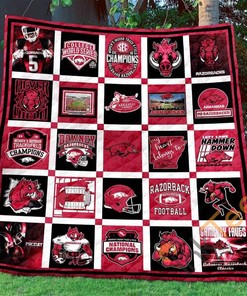 Arkansas Razorbacks Quilt Blanket Bedding Set