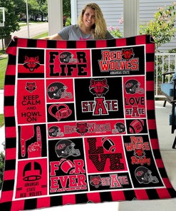 Arkansas State Red Wolves Quilt Blanket Bedding Set