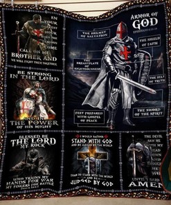 Armor Of God Printing Quilt Blanket Bedding Set