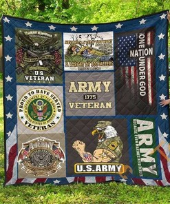 Army Proudly Served Quilt Blanket Bedding Set