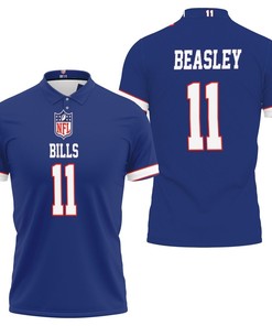 Art Buffalo Bill Cole Beasley 11 Nfl Blue Jersey Inspired Style 3D All Over Print Polo Shirt
