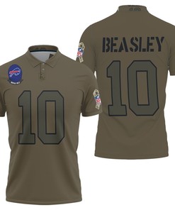 Art Buffalo Bills Cole Beasley #10 Nfl Great Player Camo 2019 Salute To Service Custom Bills Fans Polo Shirt