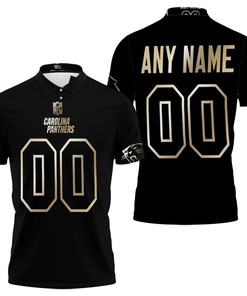 Art Carolina Panthers Nfl American Football Black Golden Edition Vapor Limited Jersey Style Polo Shirt