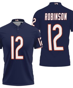 Art Chicago Bears Allen Robinson #12 Great Player Nfl American Football Team Legacy Vintage Navy Polo Shirt