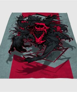 Art Devil Sherpa Fleece Blanket Gifts for Family, for Couple