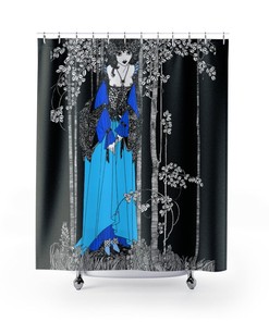 Art Nouveau Aubrey Beardsley drawing Shower Curtain