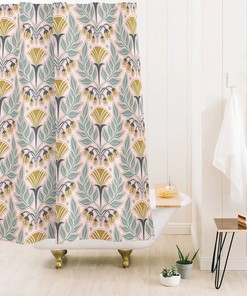 Art Nouveau Floral Shower Curtain, Pink Shower Curtain, Floral Print, Shower Curtain, Bathroom Decor, Bath Curtain, Pink Bathroom